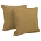 18-inch Outdoor Spun Polyester Square Throw Pillows (Set of 2) - Wheat